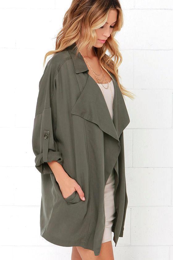 Autumn Loose Casual Windbreaker Coat for Women – Trendy Female Outerwear Jacket Ooho