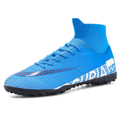 Men Soccer Shoes  High Ankle Football Boots Cleats Grass Training Ooho