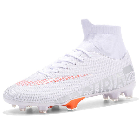 Men Soccer Shoes  High Ankle Football Boots Cleats Grass Training Ooho