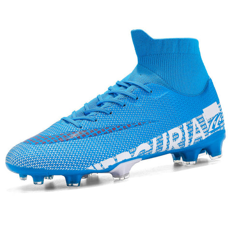 Men Soccer Shoes  High Ankle Football Boots Cleats Grass Training Ooho
