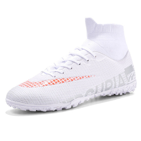 Men Soccer Shoes  High Ankle Football Boots Cleats Grass Training Ooho