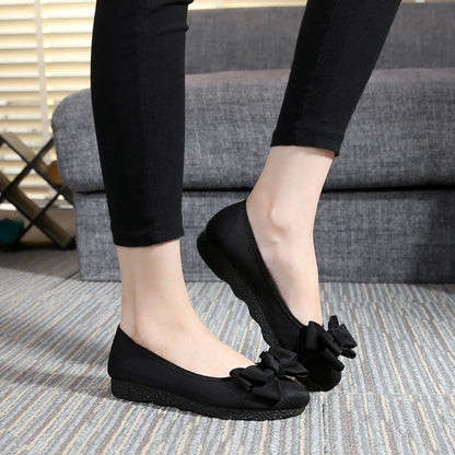 Womens flats Shoes ballet Slip On Bow Round Toe  Ballerina Ooho
