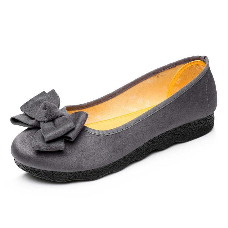 Womens flats Shoes ballet Slip On Bow Round Toe  Ballerina Ooho