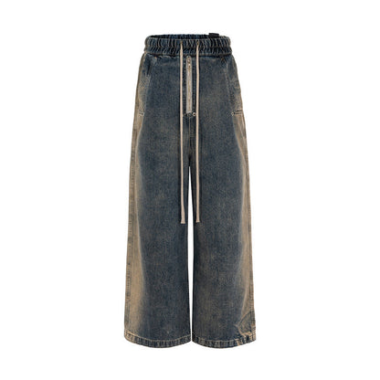 Retro Washed Gradient Jeans For Men Ooho