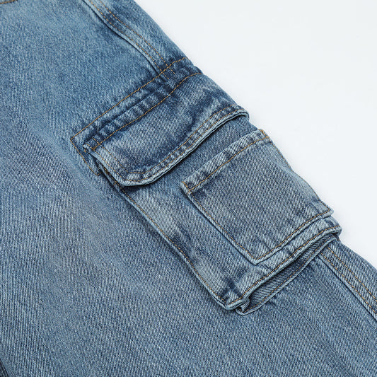 American Retro Multi-pocket Distressed Straight Cargo Pants Men Ooho