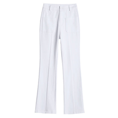 Women’s Flared Wide-Leg Suit Pants | Loose Fit Drooping Slimming Trousers Ooho