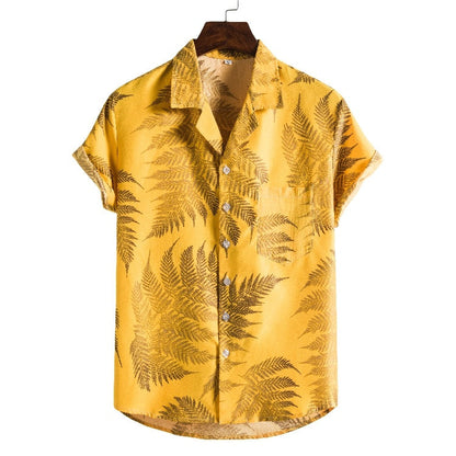 Men Short sleeved beach shirts men New printed T shirt Ooho