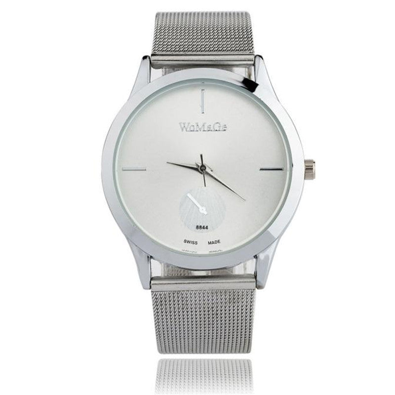 Fashion Alloy Belt Mesh Watch Unisex women's watches Minimalist Style Quartz Watch relogio feminino saat Watches for women Ooho