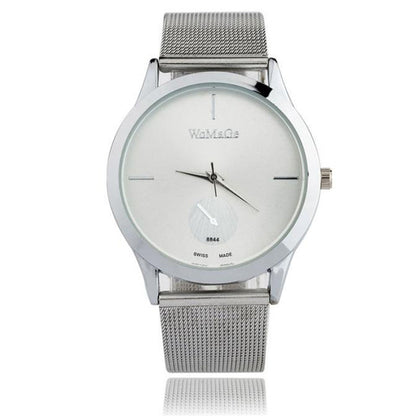 Fashion Alloy Belt Mesh Watch Unisex women's watches Minimalist Style Quartz Watch relogio feminino saat Watches for women Ooho