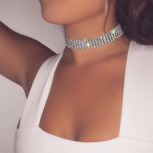 Fashion Women Full Crystal Rhinestone Choker Necklace Wedding Jewelry Chokers Necklaces For Women Ooho