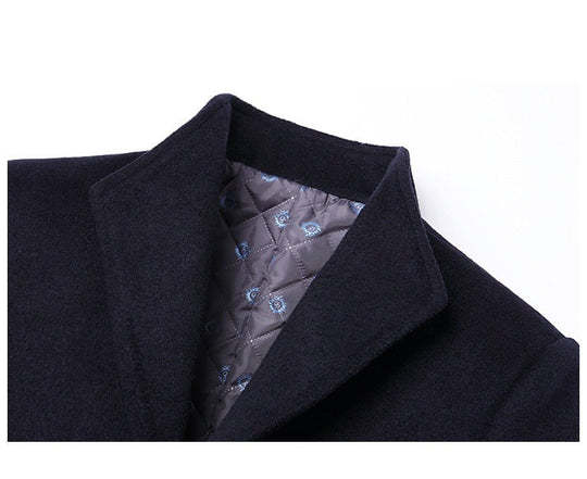 Woolen Coat Men Autumn And Winter Middle-Aged Men Ooho