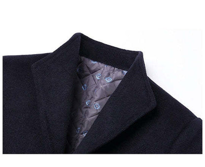 Woolen Coat Men Autumn And Winter Middle-Aged Men Ooho