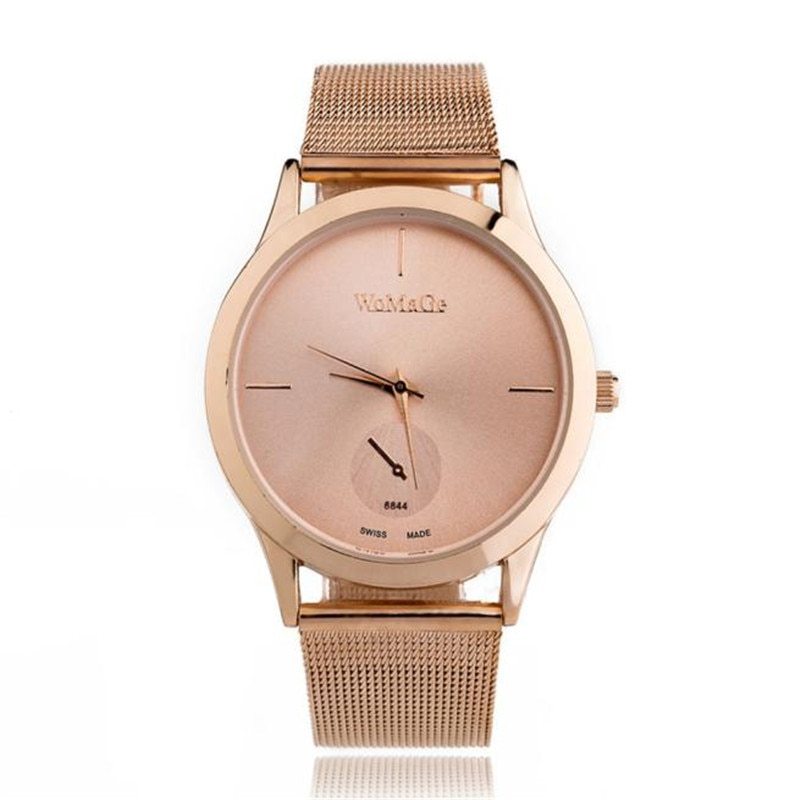 Fashion Alloy Belt Mesh Watch Unisex women's watches Minimalist Style Quartz Watch relogio feminino saat Watches for women Ooho