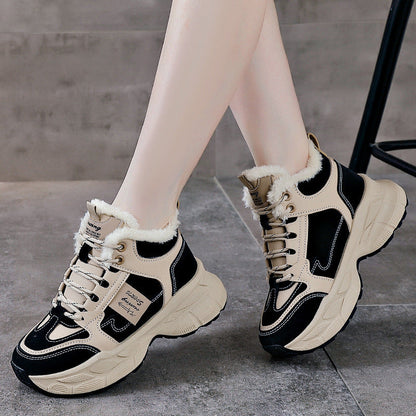 Winter Thermal Fleece-lined Sneakers Women Ooho
