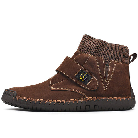 Velcro Shoes Men Ankle Boots Winter Sock Trainer Boots High Quality Ooho