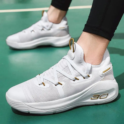 Low Top Basketball Shoes Men And Women Lightweight Shock Absorption Soft Bottom Ooho 