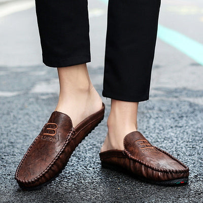 Men Leather Mules Casual Shoes Slipper Fashion Ooho