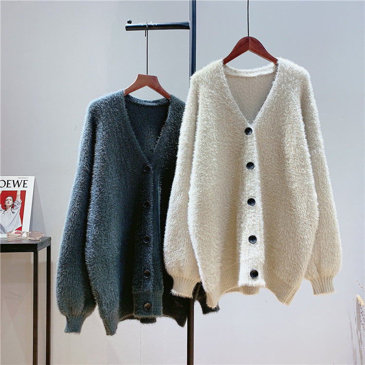 Spring Loose Knit Poncho – Women's Long Sleeve Casual Sweater Coat Ooho