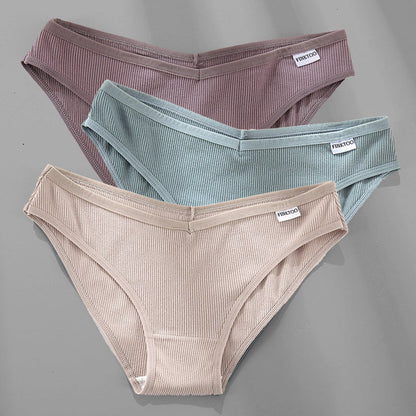 3PCS M-4XL Cotton Panties Female Underwear Sexy Women Briefs Ooho