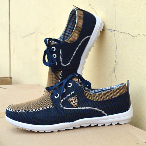 Men's casual canvas shoes Korean version of the trend of students large size canvas shoes Ooho