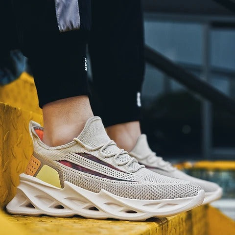 Flying Woven Casual Sports Shoes All-Match White Shoes Tide Shoes Ooho