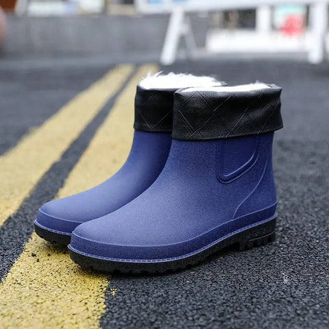 Short Tube Water Shoes Men Rain Boots Autumn And Winter Ooho 