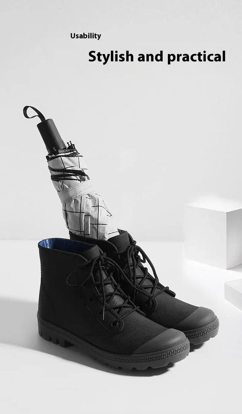 Rain Waterproof Rubber Short Boots Ooho 