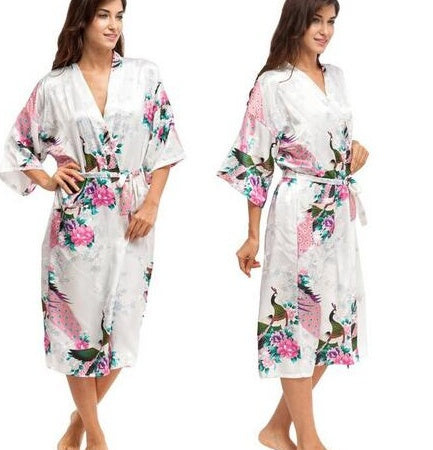 Satin Robes for Brides Wedding Robe Sleepwear Silk Ooho