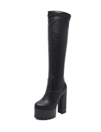 Knee-high boots for women thigh-high boots for women shoe elastic boots Ooho