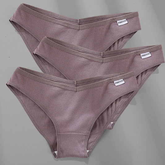3PCS M-4XL Cotton Panties Female Underwear Sexy Women Briefs Ooho