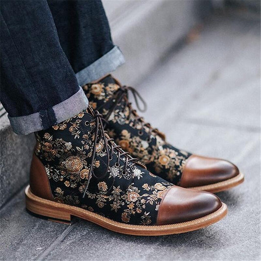 British style retro short boots men and women boots Ooho