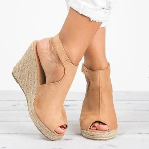Fashion Women Platform Sandals Peep Toe Spartan Sandals Women Summer Wedges High Heel Shoes Ooho