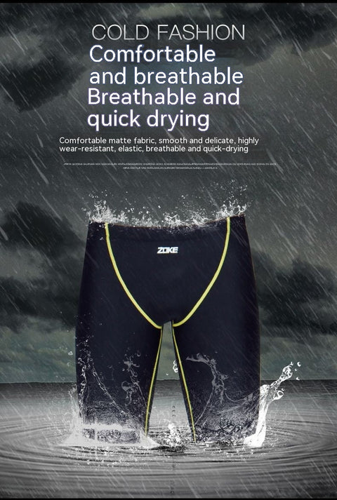 Five-Point Swimming Trunks Men's Professional Racing Swimming Trunks Ooho