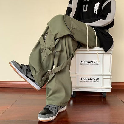 Loose Straight Cargo Pants Men Ooho