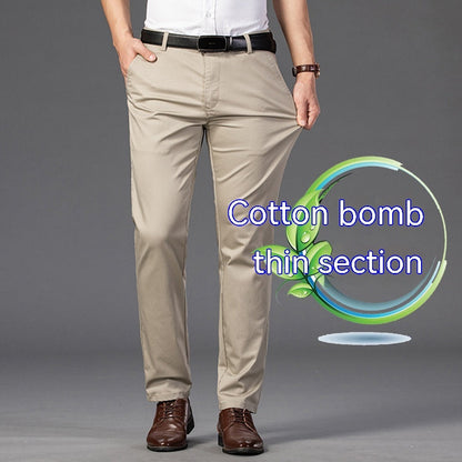Fine Plaid Stretch Pencil Pants Slim-fit Pants Men Ooho