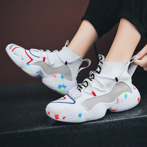 Men Sneakers Summer Fashion Running Shoes Breathable Men Vulcanize Shoes Flat Soft tennis Shoes Ooho