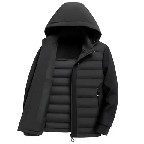 Hooded White Duck Down Warm Coat Down Jacket Ooho