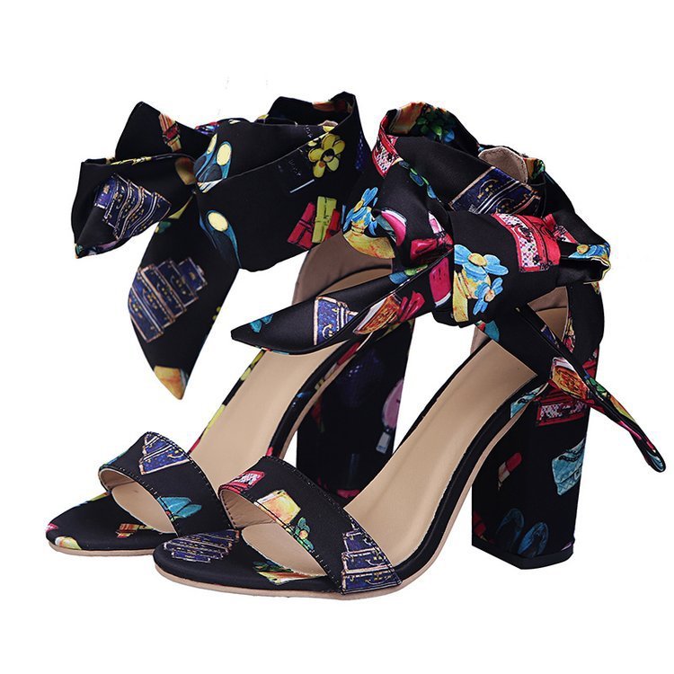 Print exchange strappy sandals Ooho