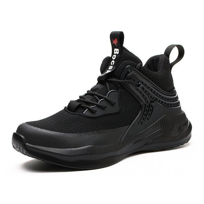 High-top Safety Shoes Construction Protective Footwear Men Steel Toe Shoes Breathable Hiking Boots Puncture Proof Work Boots Ooho