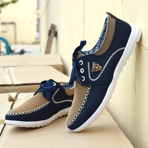 Men's casual canvas shoes Korean version of the trend of students large size canvas shoes Ooho