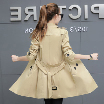 Slim Women’s Plus Size Mid-Length Trench Coat – Stylish & Comfortable Outerwear Ooho