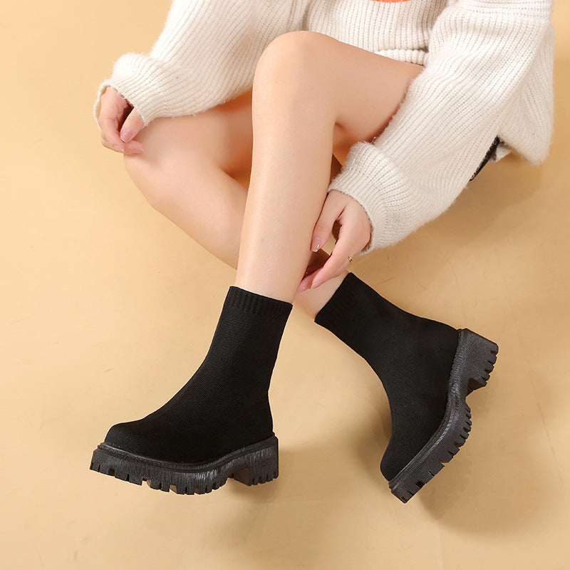 Round Toe Large Size Martin Boots For Women Ooho