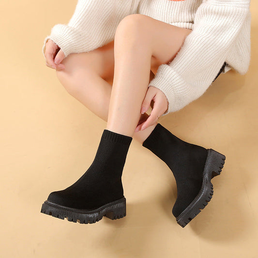 Round Toe Large Size Martin Boots For Women Ooho