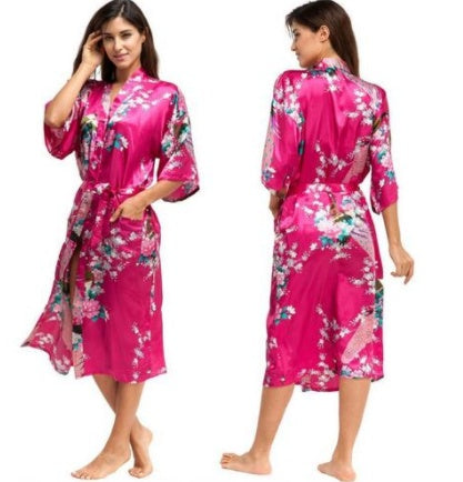 Satin Robes for Brides Wedding Robe Sleepwear Silk Ooho