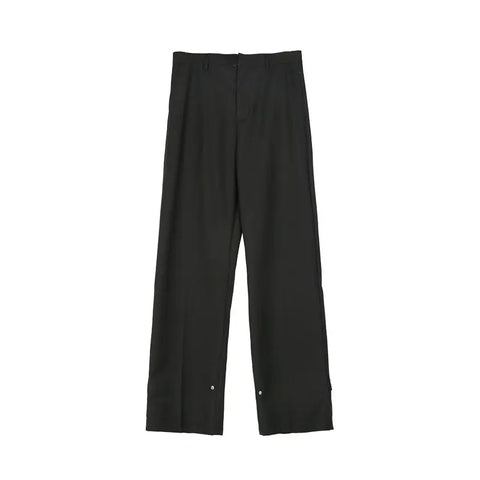 Button Design Feeling Straight Casual Suit Trousers For Men Ooho