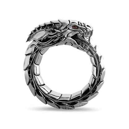 Vintage ethnic Dragon Male Rings Jewelry Ooho