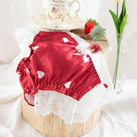 Panties For Women Lace Kawaii Sexy Lingerie Underwear Heart Print Gril Briefs Female Casual Ooho