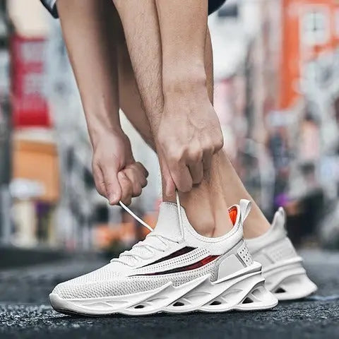 Flying Woven Casual Sports Shoes All-Match White Shoes Tide Shoes Ooho