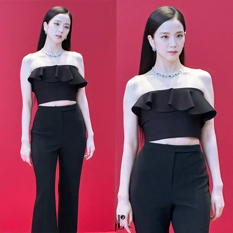 Slim Fit Micro Flare Trousers Suit for Women | Elegant 2-Piece Office Set Ooho