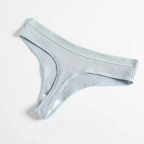 New Female Cotton Panties Low Thong Ooho